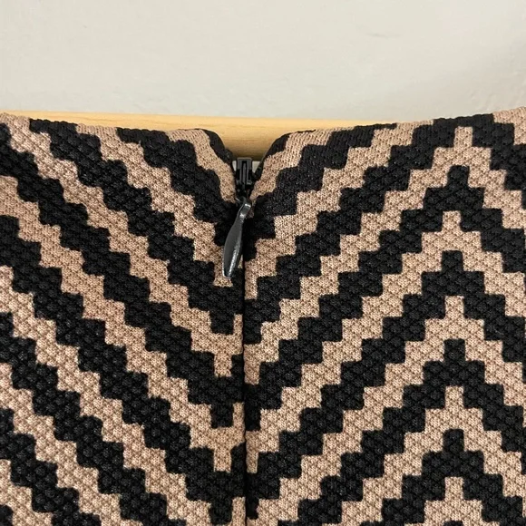 Danny and Nicole Black & Tan Chevron Black Dress & Cardigan Set - Picture 5 of 8